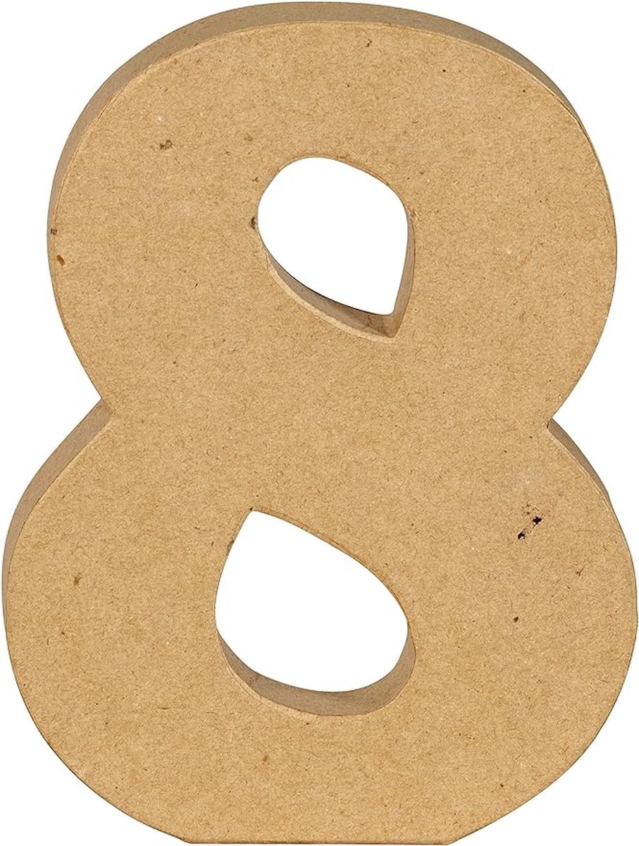 Decopatch cijfer - 20 cm - Papier marche - Cijfer 8