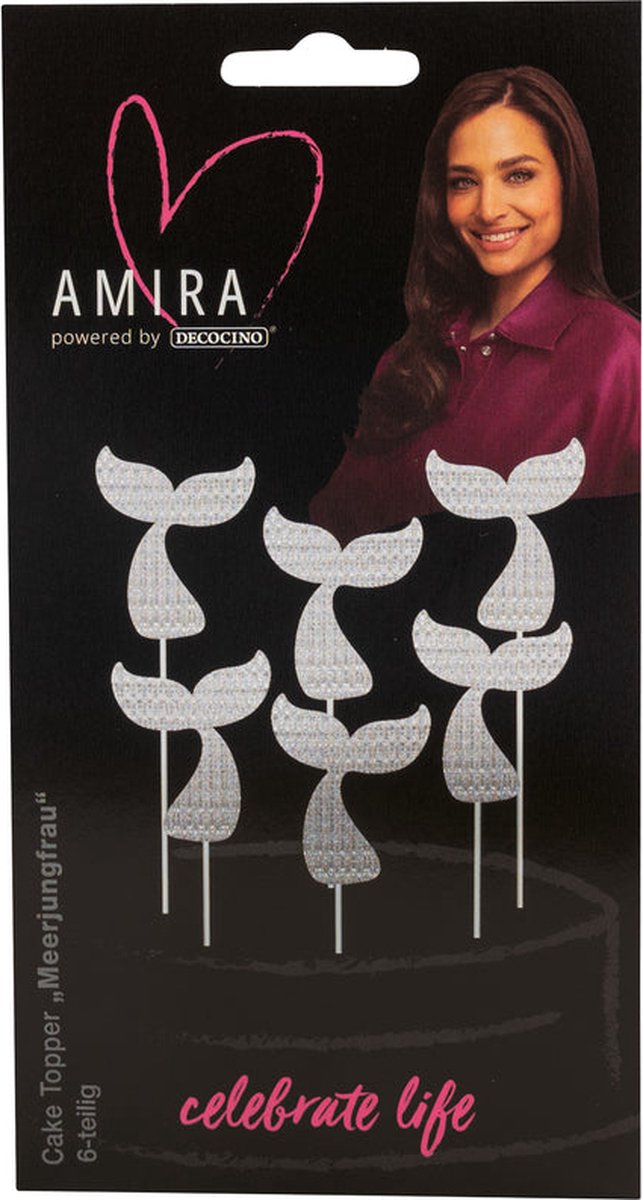 Cake & Cupcake Toppers Zeemeermin 6 stuks
