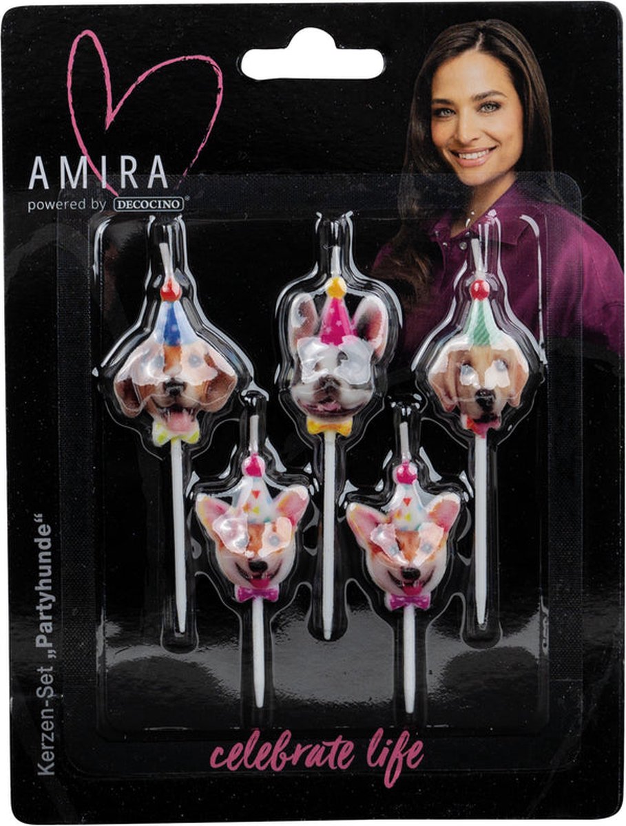 Kaarsjes Party Dogs 5 stuks