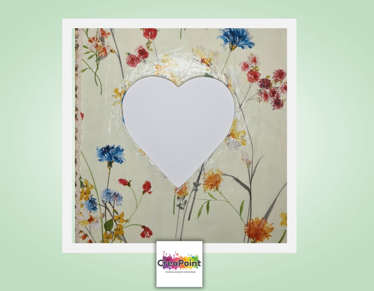 Decopatch papier Veldbloemen zachtgeel