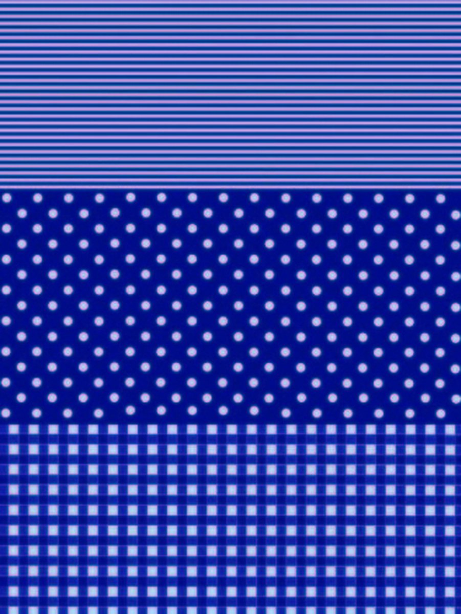 Decopatch papier donkerblauw/blauw strepen, stippen en blokjes