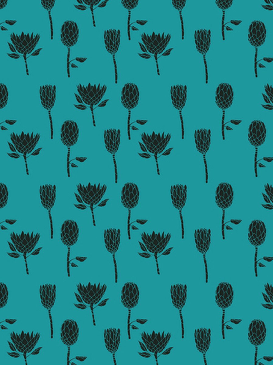 Decoptach papier unieke Protea bloemen