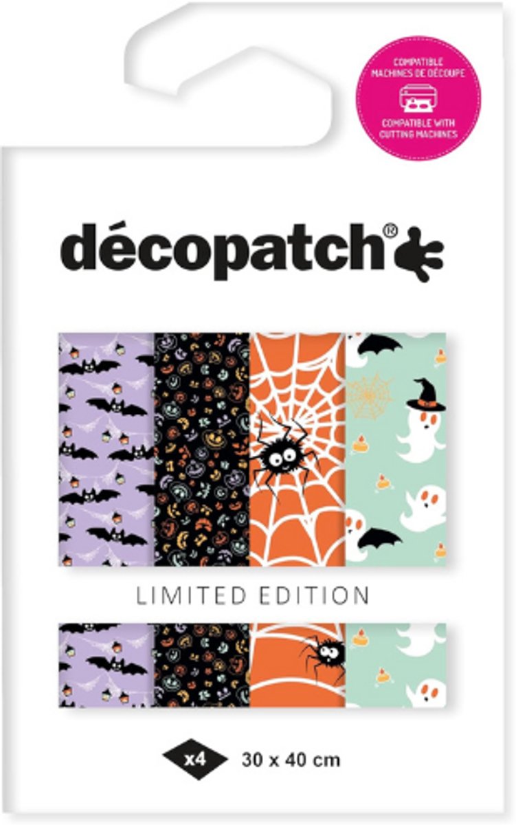 Set Texture Decopatch papier Halloween Spookjes hotfoil Limited Edition