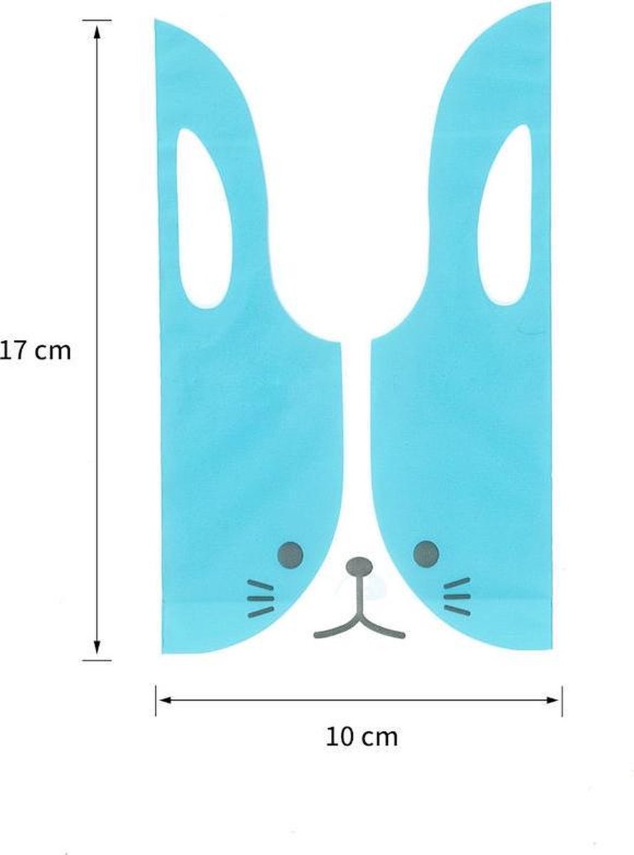 50 STUKS Vrolijke Traktatie Uitdeelzakjes - Plastic Traktatie zakjes - Uitdeel zakjes - Gift bags - Cadeauzakjes - Kinder Traktatie - Traktatiezakjes - Uitdeelzakjes -Trakteren - Kinderverjaardag Jongens - Afm 10 x 17 Cm - Kleur Blauw - Decopatent®