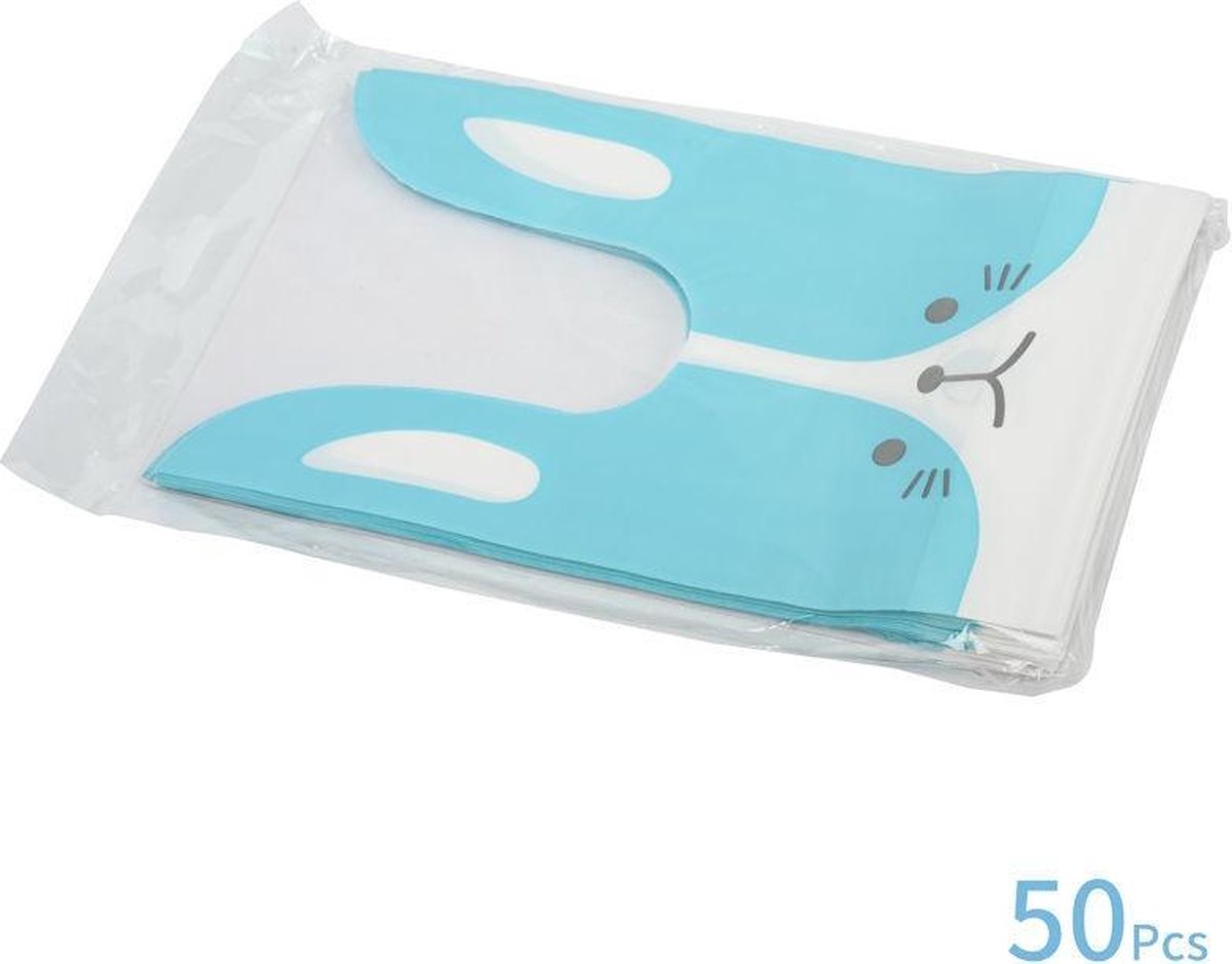 50 STUKS Vrolijke Traktatie Uitdeelzakjes - Plastic Traktatie zakjes - Uitdeel zakjes - Gift bags - Cadeauzakjes - Kinder Traktatie - Traktatiezakjes - Uitdeelzakjes -Trakteren - Kinderverjaardag Jongens - Afm 13.5 x 22 Cm - Kleur Blauw - Decopatent®