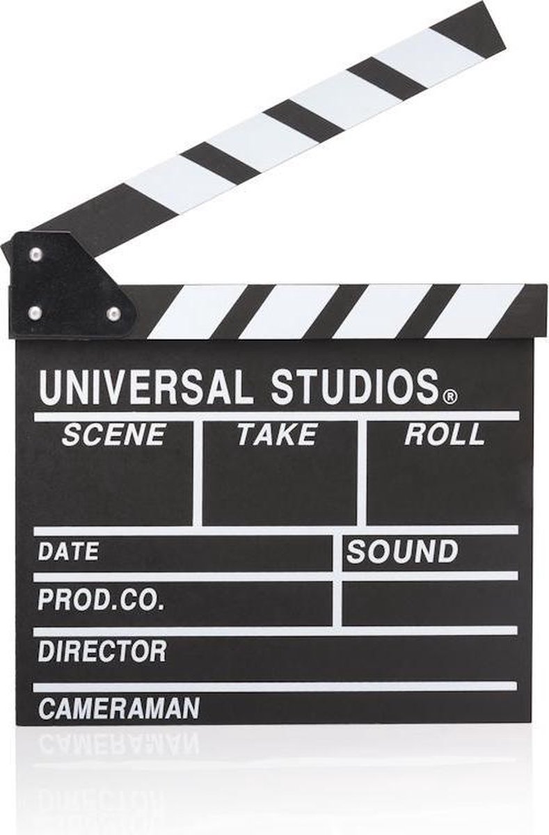 Decopatent® Filmklapper Krijtbord - Hout - Decoratie voor filmfans - Film Movie regisseur clapper board - Clapboard - 30 x 27 Cm