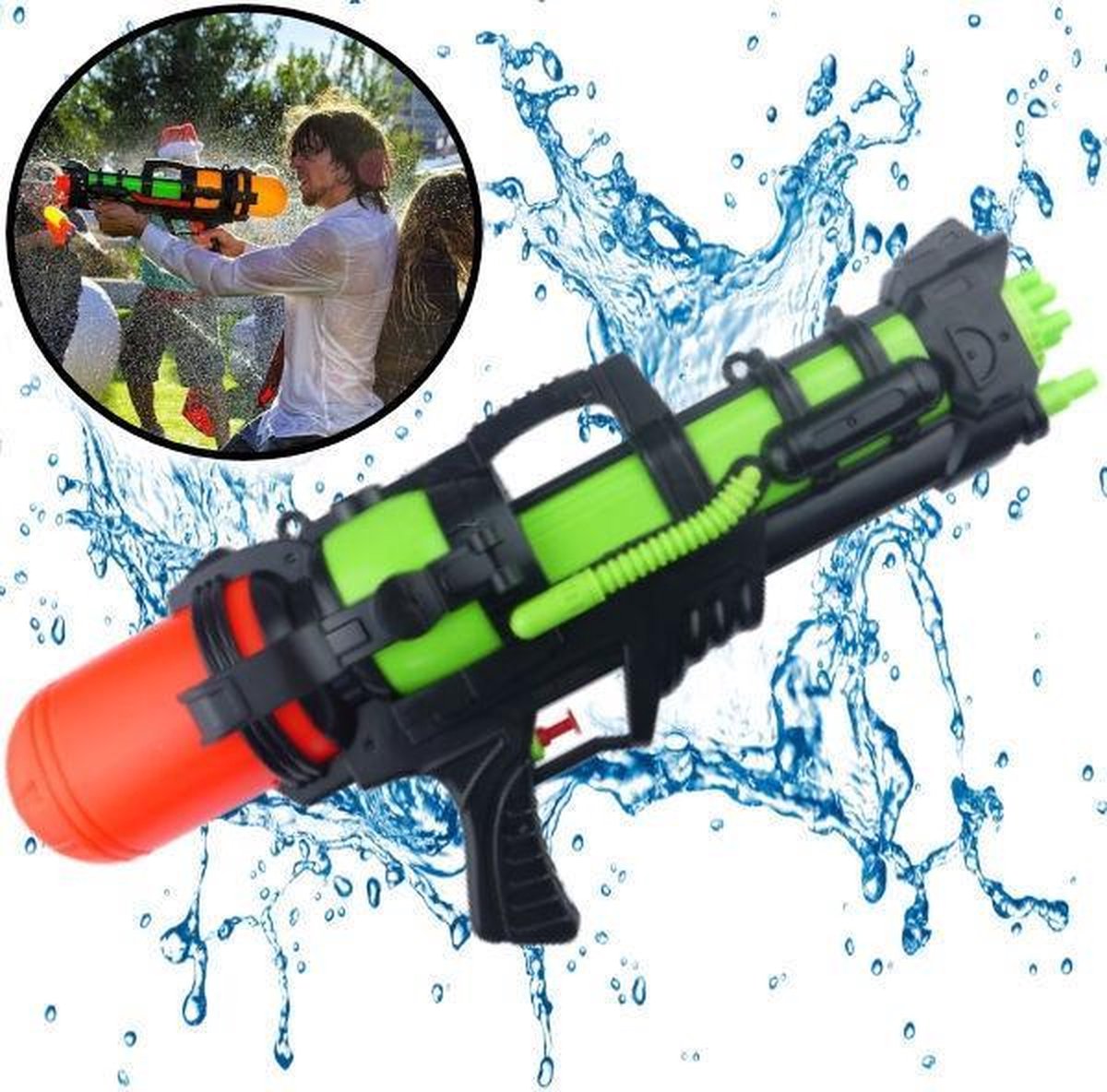 XL Waterpistool - Super soaker waterpistool voor jongens - Jumbo waterkanon - Dubbel Shots supersoaker water pistool voor kinderen - Waterspeelgoed Watergeweer - Water gun met groot water reservoir - Decopatent®