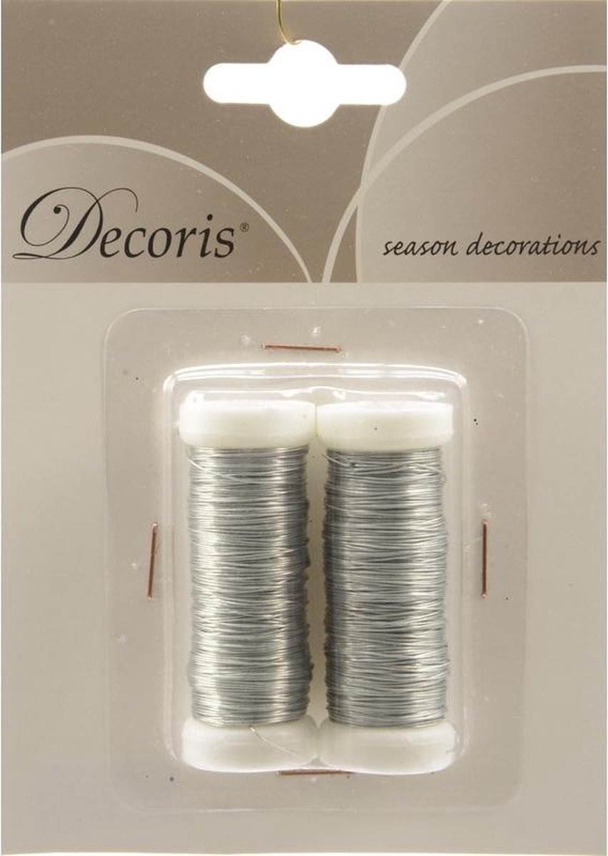 2x Zilver ijzerdraad op rol 3000 cm - Hobby ijzerdraad zilver