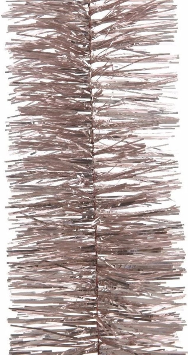 Feestslinger lichtroze folie 7 x 270 cm - Guirlande folie lametta - Lichtroze versieringen