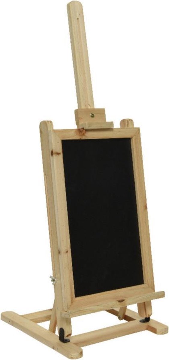 Krijtbord/memobord schildersezel van hout 31 x 29 x 85 cm