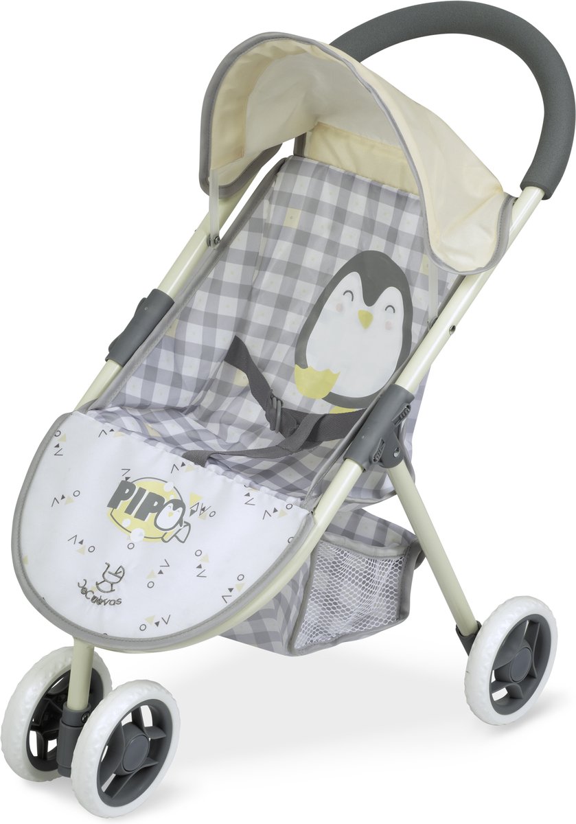 Babypoppen buggy met draaiwielen Pipo