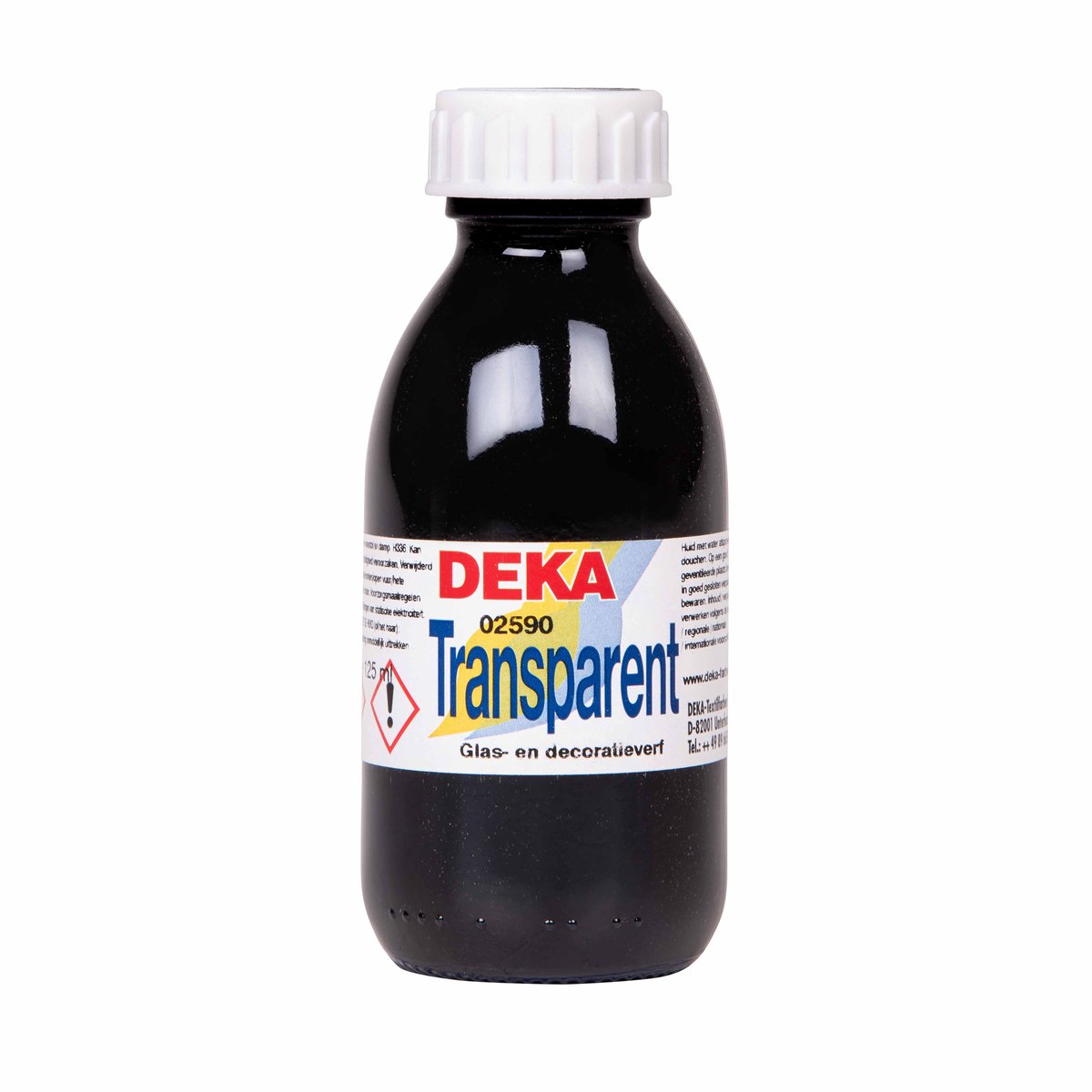 Glasverf Deka transparant 125 ml zwart (02590)