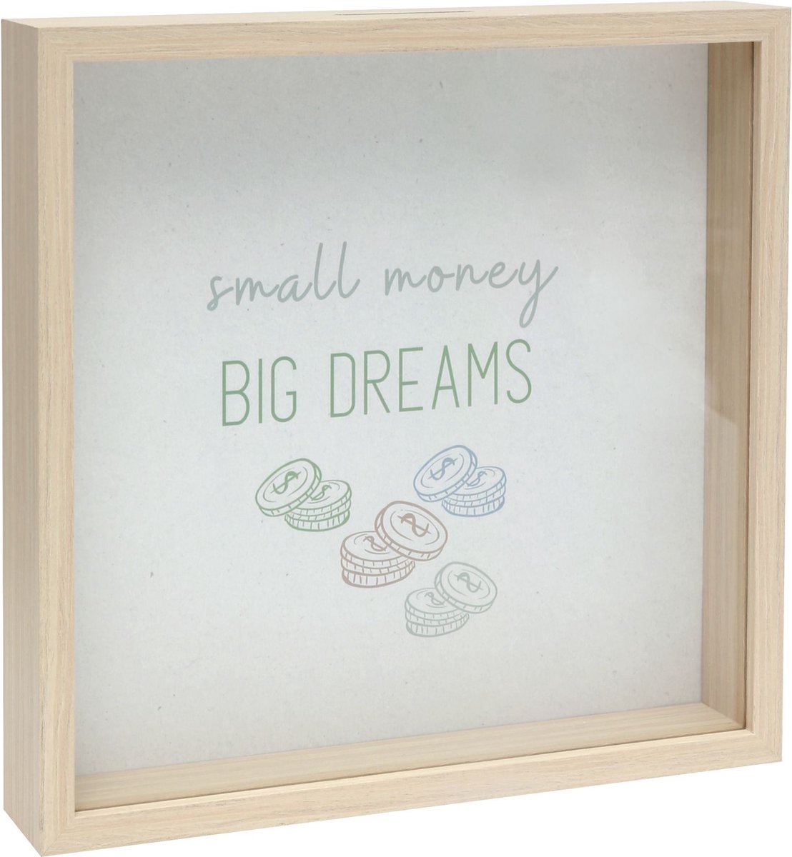 Deknudt Frames spaarpot S68VD1 E - naturel houtkleur - voor foto 18x18