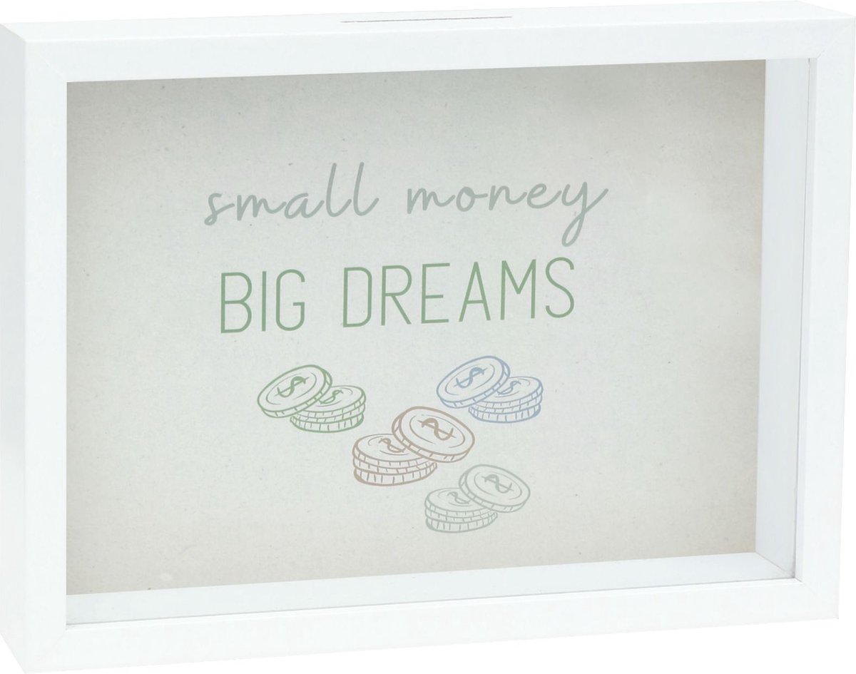 Deknudt Frames spaarpot S68VD9 E - wit - voor foto 13x18