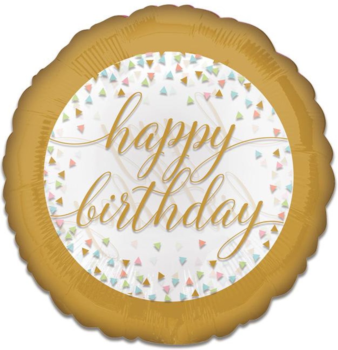 Folieballon ‘Happy Birthday’ Confetti - 46 centimeter