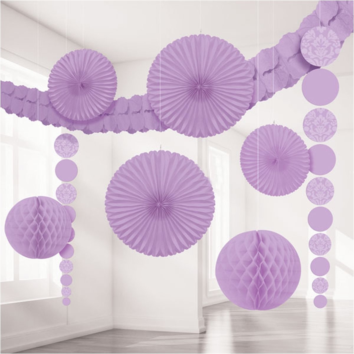 Honeycomb Decoratie Kit Lila