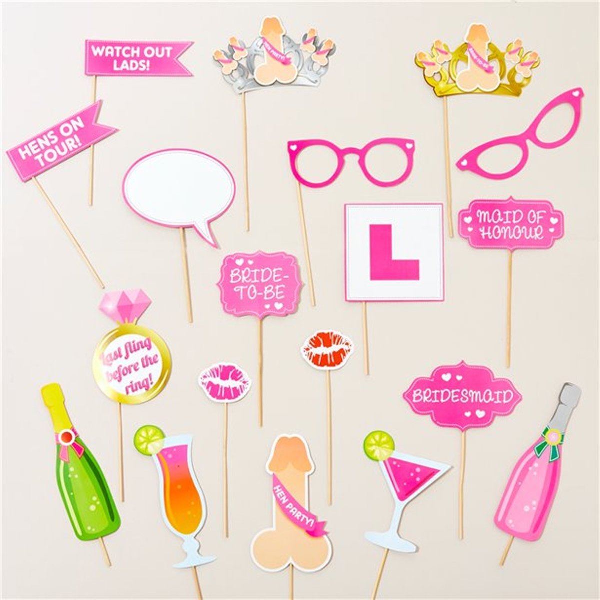 Photo Booth Props Vrijgezellenfeest - 20 stuks