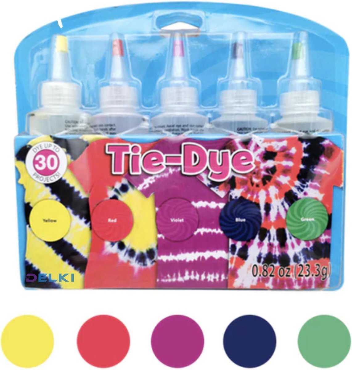 Tie Dye Kit Kit Poeder 5 Kleuren 120ml - Shirt Tie Dye Set Incl Touw & Handschoenen – Kindvriendelijk - Tie Dye Paint