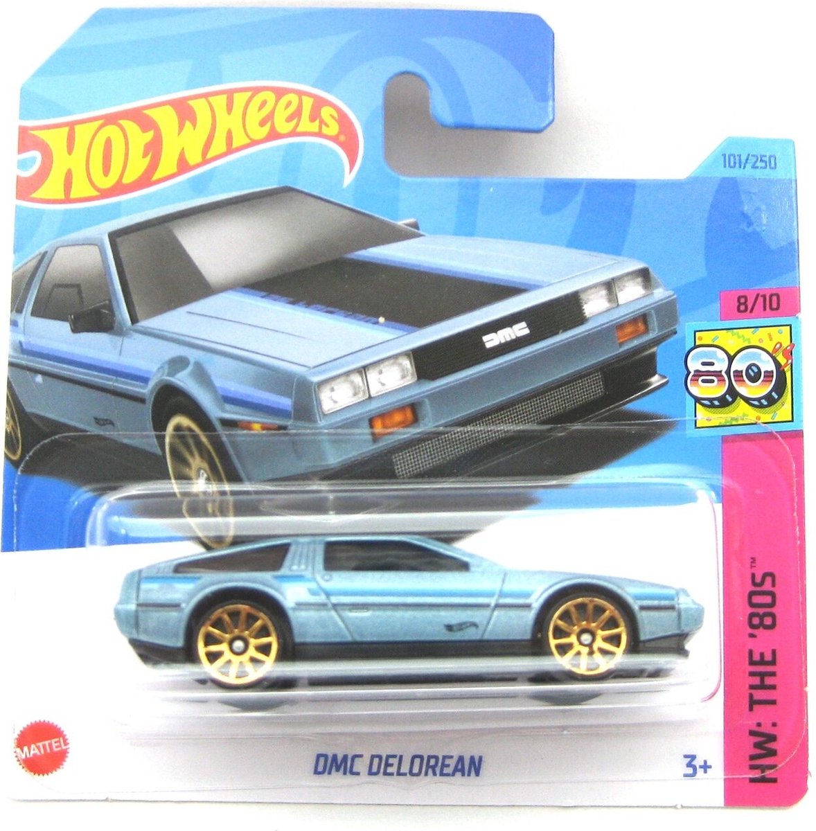 HOT WHEELS DMC DELOREAN METALIC BLUE 101/250 (1:64) HW THE 80 8/10