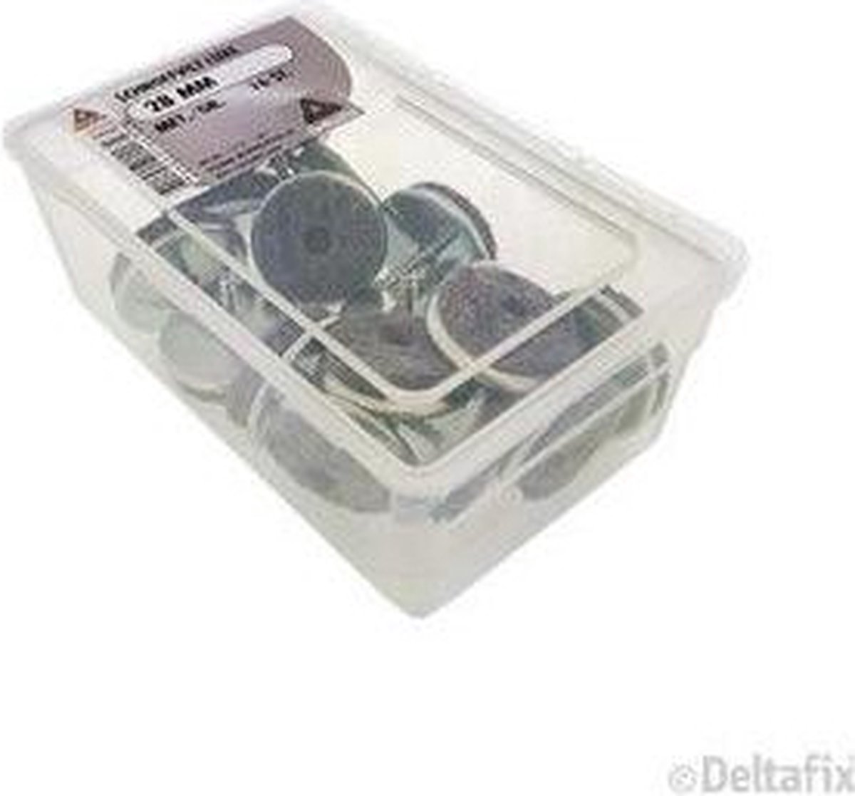 Deltafix viltglijder met schroef / extra zacht grijs vilt / houder metaal grijs 28 mm 16 st.