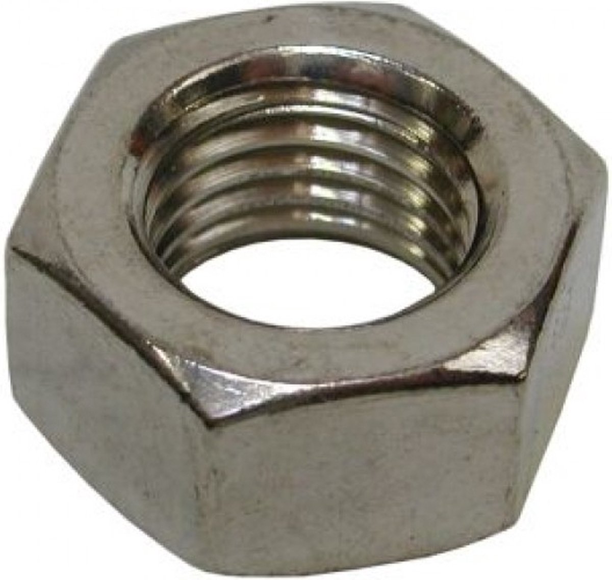 Moeren zeskant m4. Verzinkt. 25 stuks. Din-934. Deltafix.