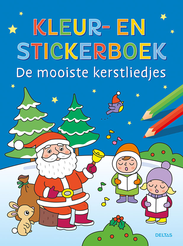 Deltas Kleur- en stickerboek Kerstliedjes