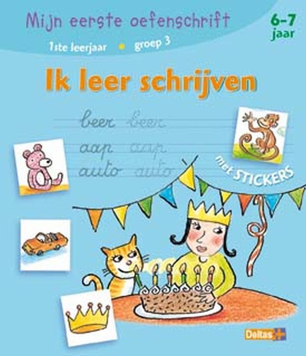 Deltas Oefenschrift Met Stickers Ik Leer Schrijven 6-7 Jr