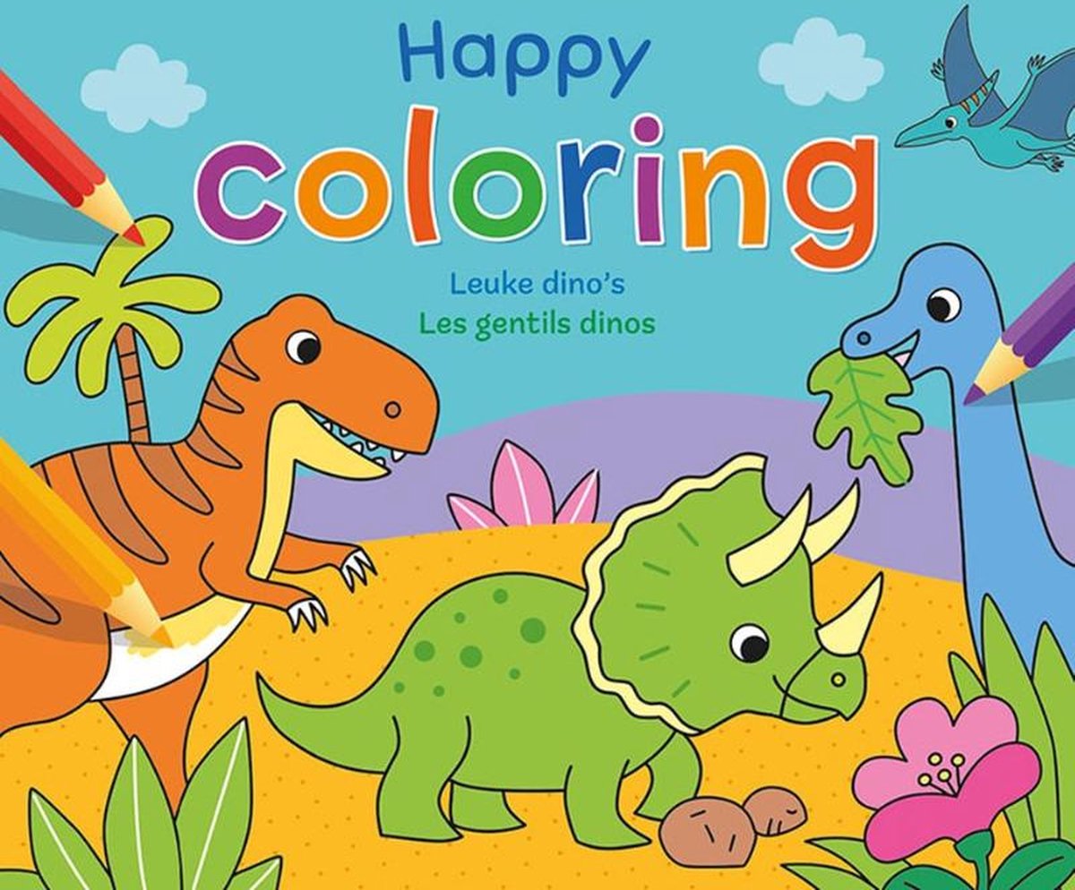 Happy Coloring - Leuke dinos / Happy Coloring - Les gentils dinos