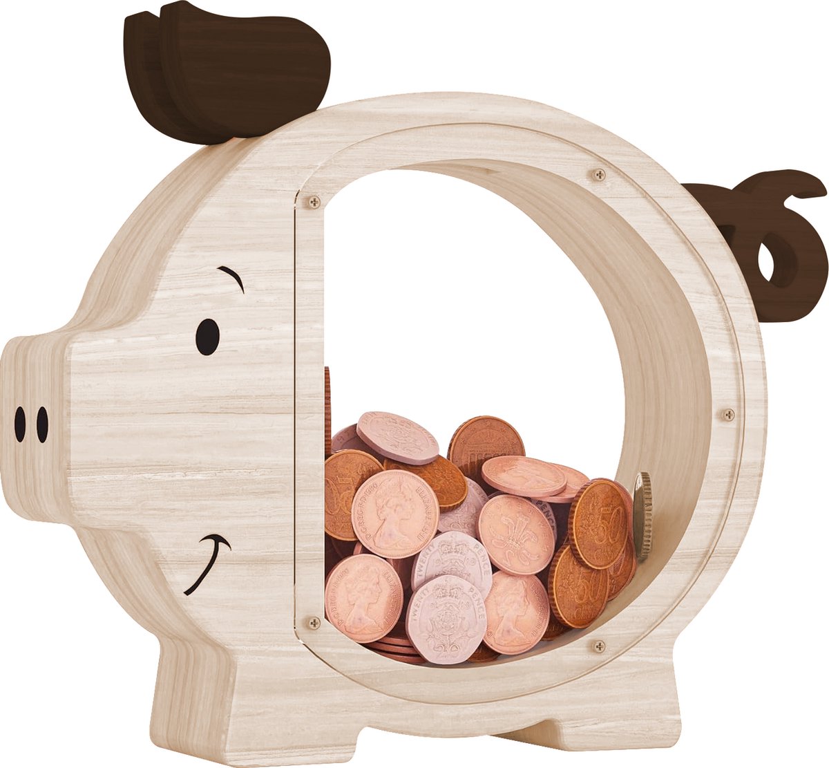 Deluqse Spaarvarken - Spaarpot Volwassenen - Spaarpot Kind - Spaarpot voor Jongen, Meisje & Baby - Spaarpotten - Groot