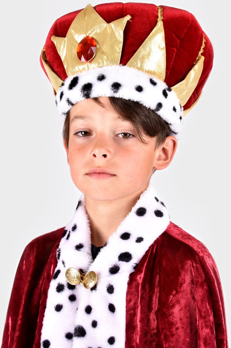 DEN GODA FEN-Kroon koning delux - rood - maat aanpasbaar