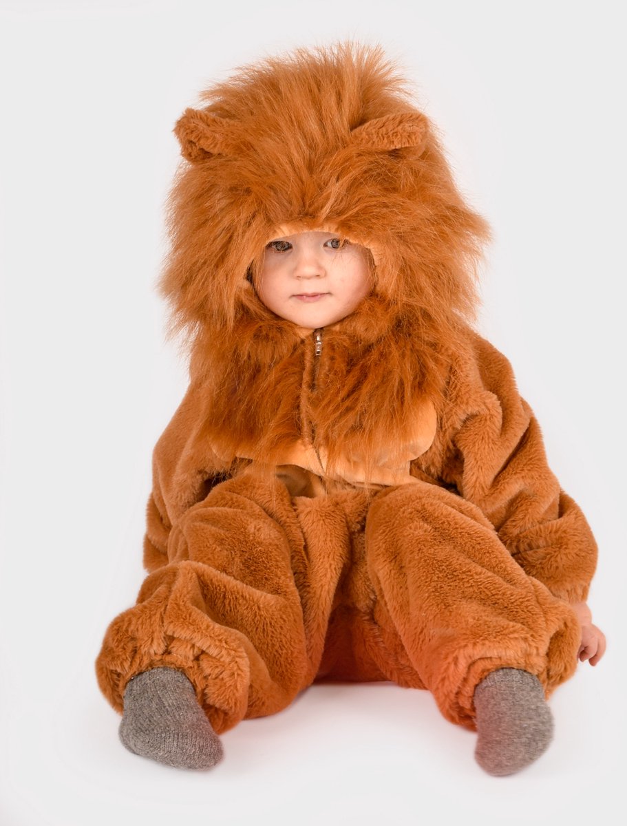 DEN GODA FEN- Verkleedkledij Jumpsuit baby leeuw - maat 89 - 1-1,5 jaar
