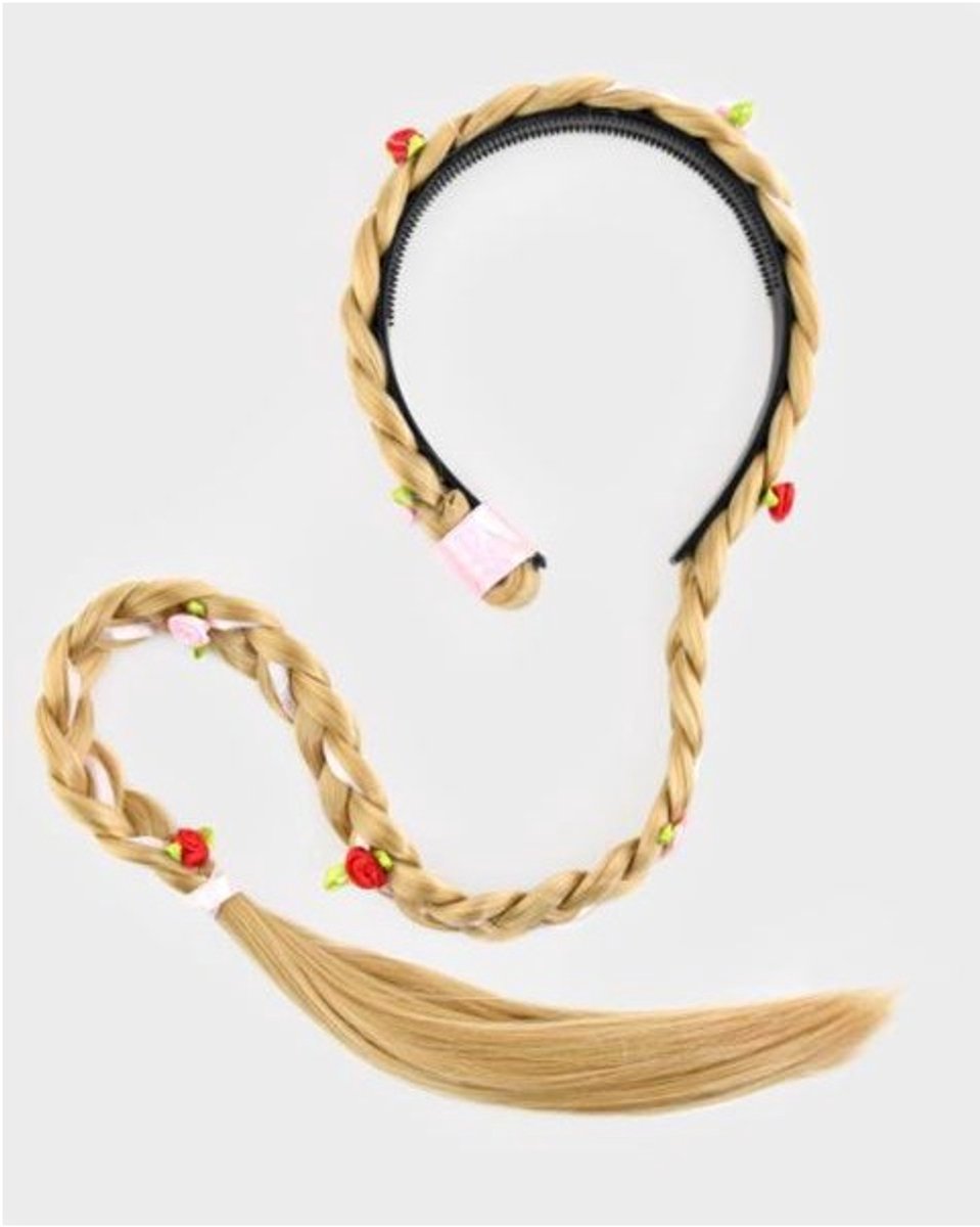 Den Goda Fen vlecht blond deluxe speelgoed haaraccessoire 75cm.
