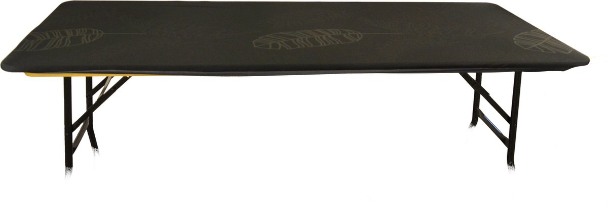 Topcover rechthoeking Stretch 183x76cm Chic Dark Green Leafs