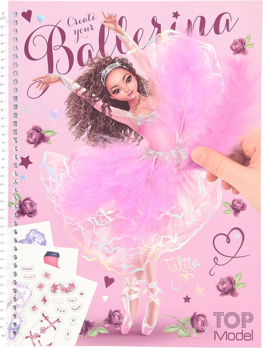 Create your TOPModel kleurboek met stickers BALLET