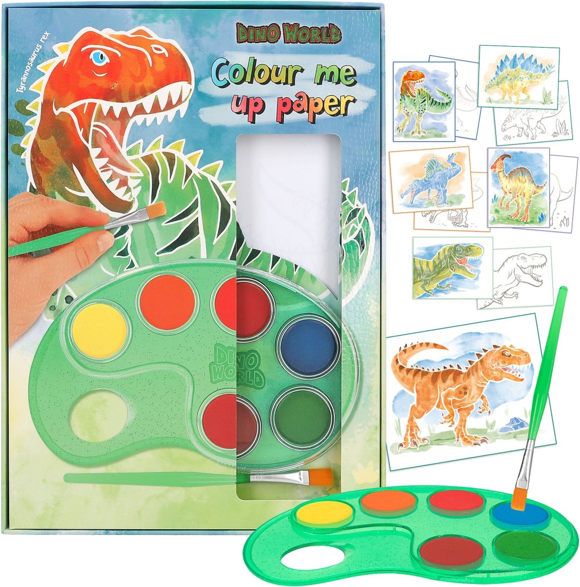 Depesche - Dino World Colour me paper up - kleurboek