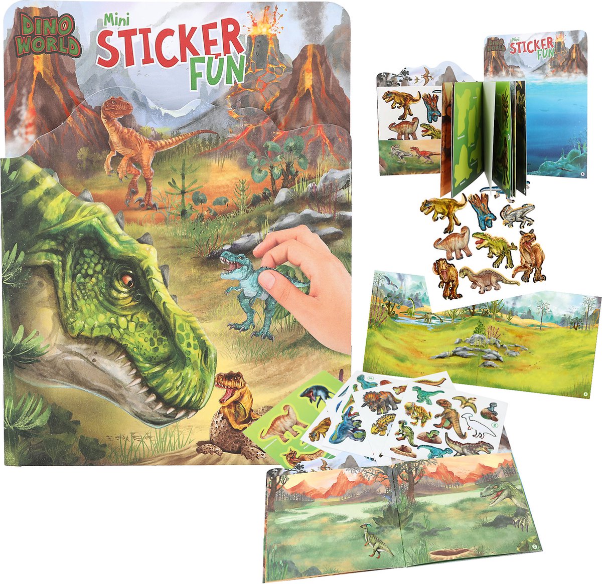 Depesche - Dino World mini Sticker Fun - stickerboek