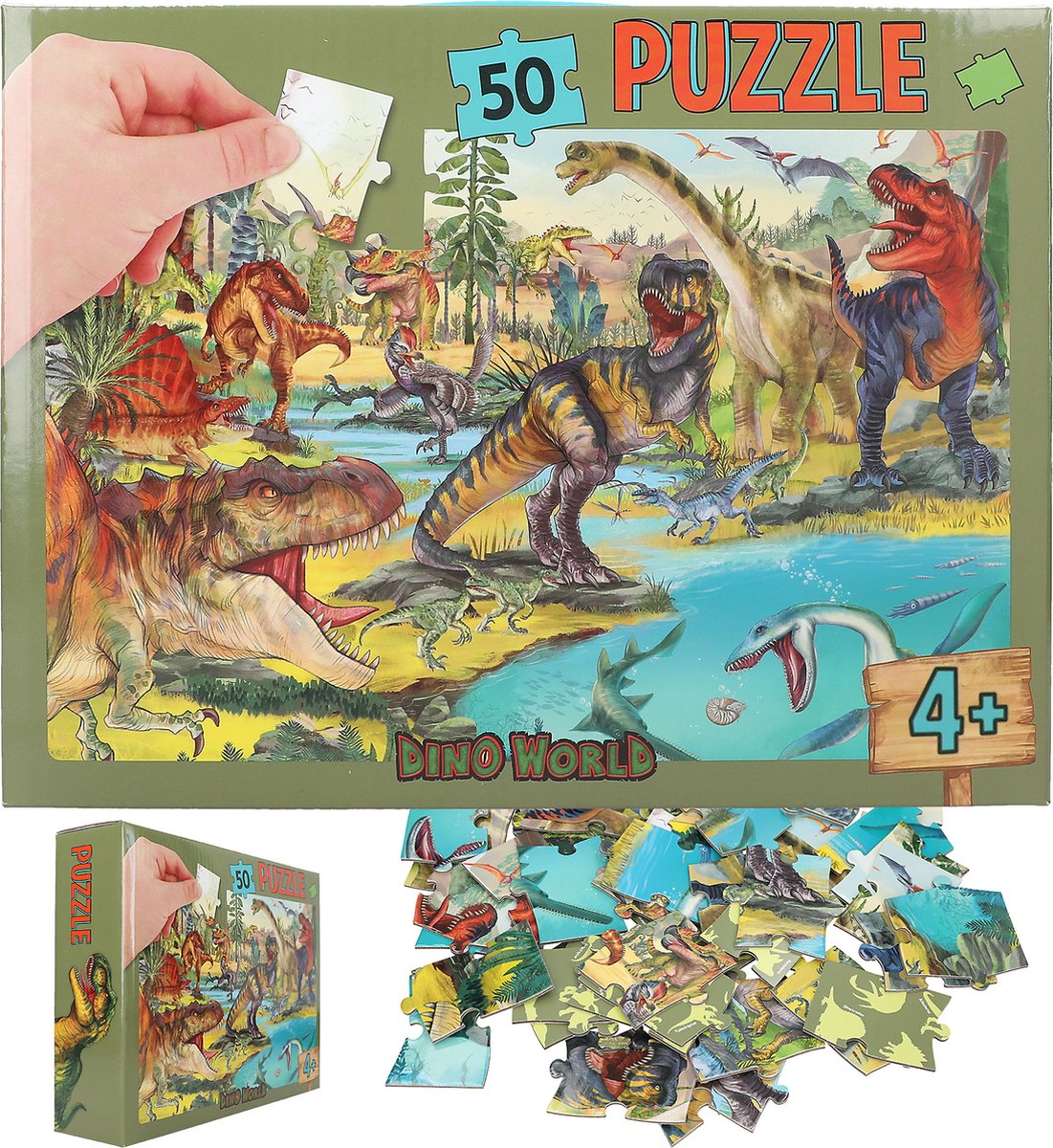 Depesche - Dino World puzzel - 50 stukjes