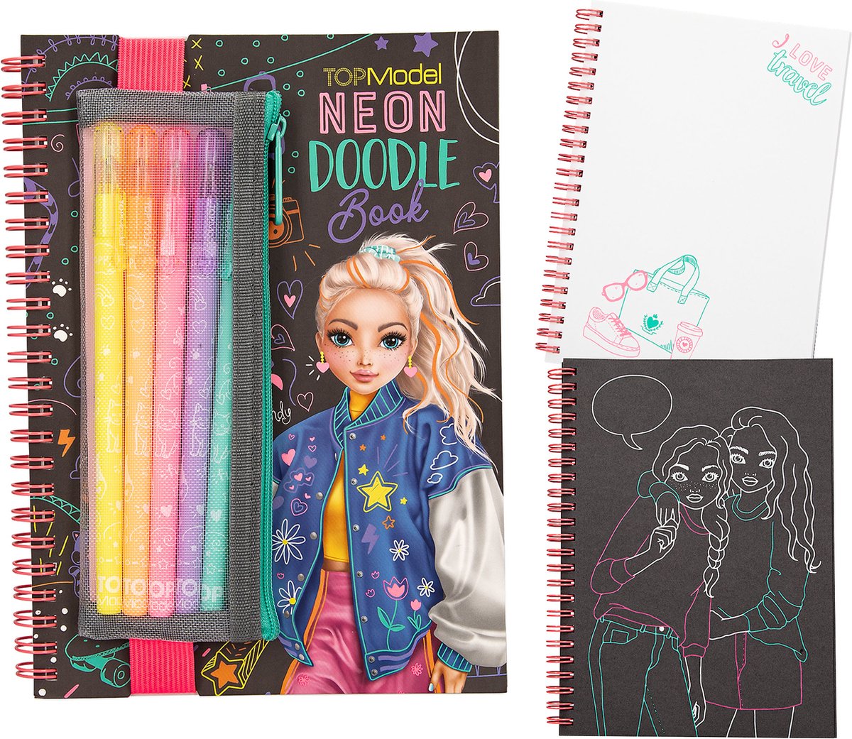   - TOPModel neon doodle kleurboek