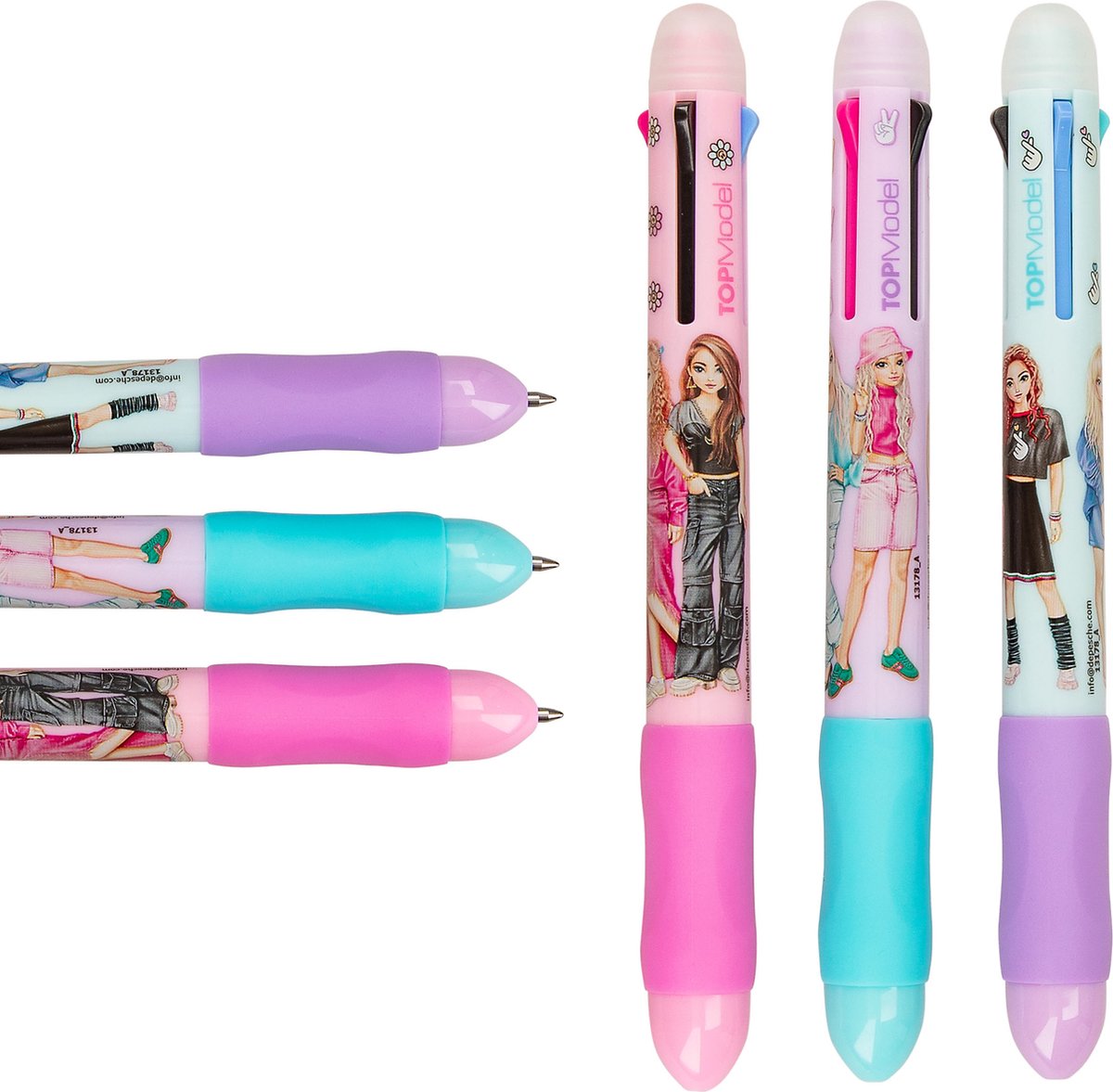 Depesche - TOPModel uitgumbare gelpen met 4 kleuren - 1 stuk