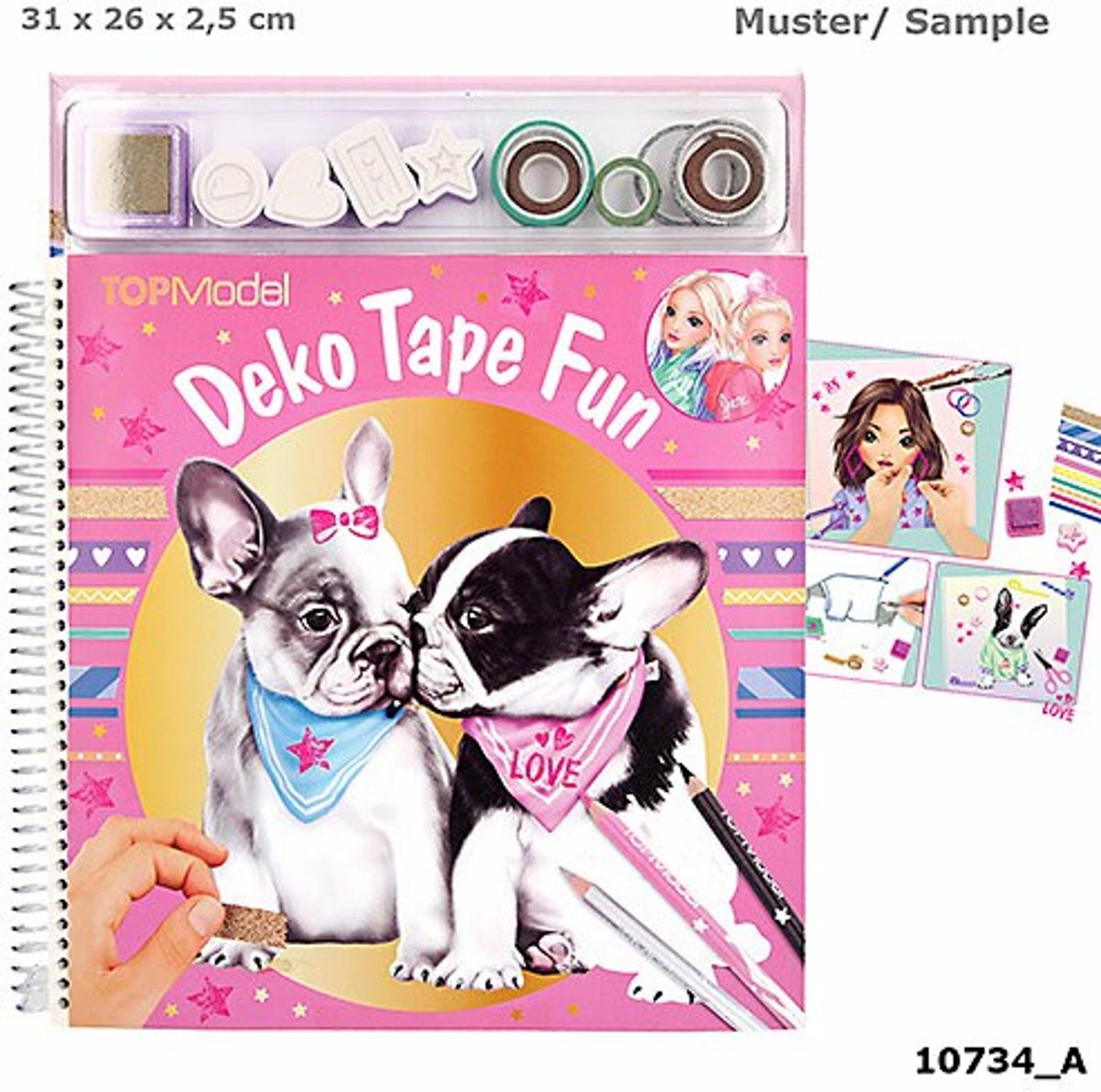 Topmodel kleurboek met maskin g tapes dog