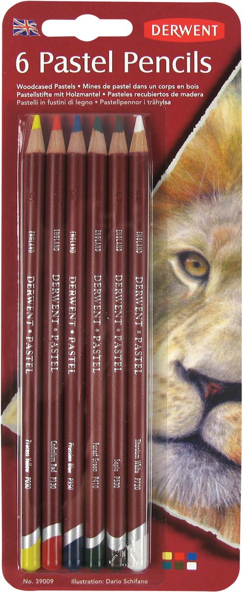   Pastel Potloden in Blister 6 stuks