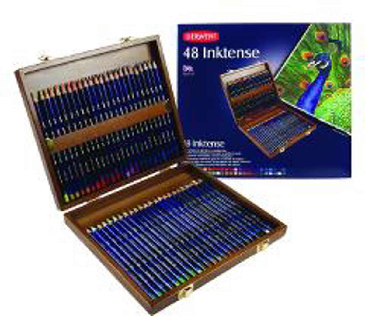Inktense 48 potloden in houten kist