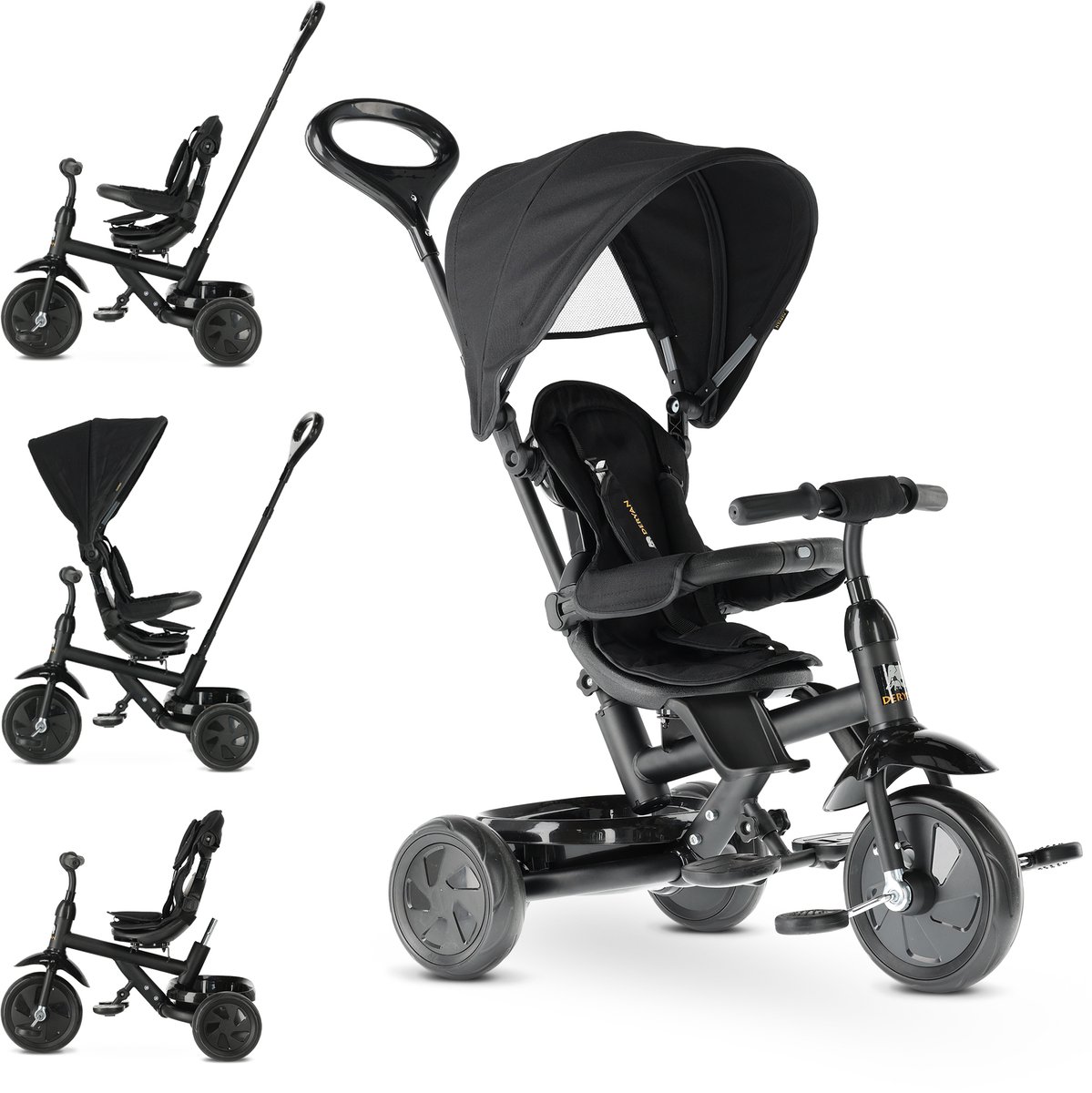 Deryan Adventurer Driewieler - Zwart