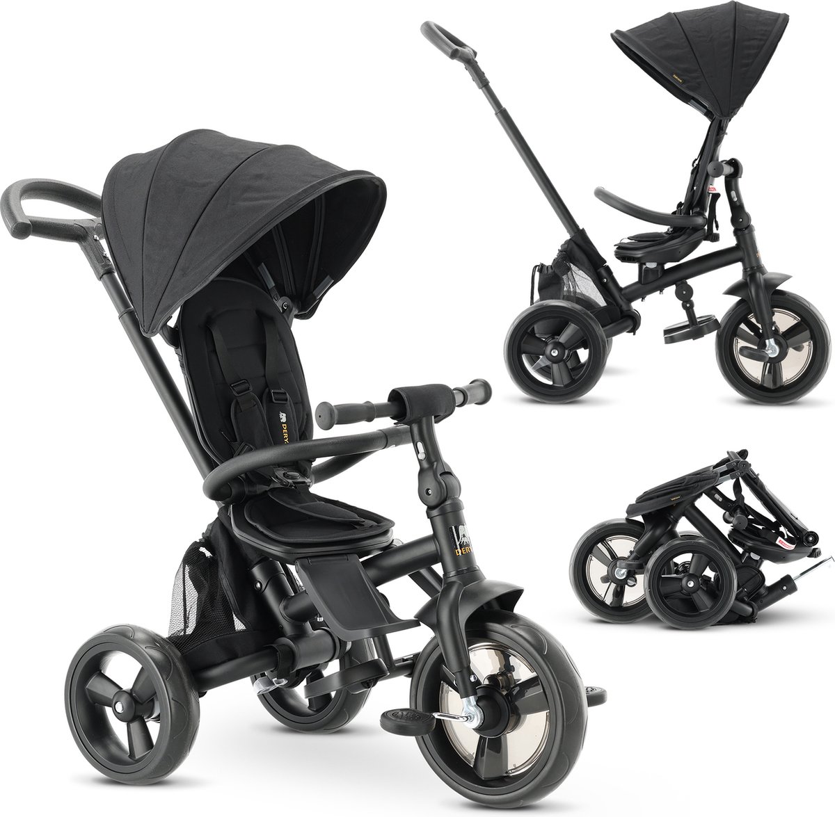   Explorer Luxe   - Opvouwbaar met mandje - Zwart