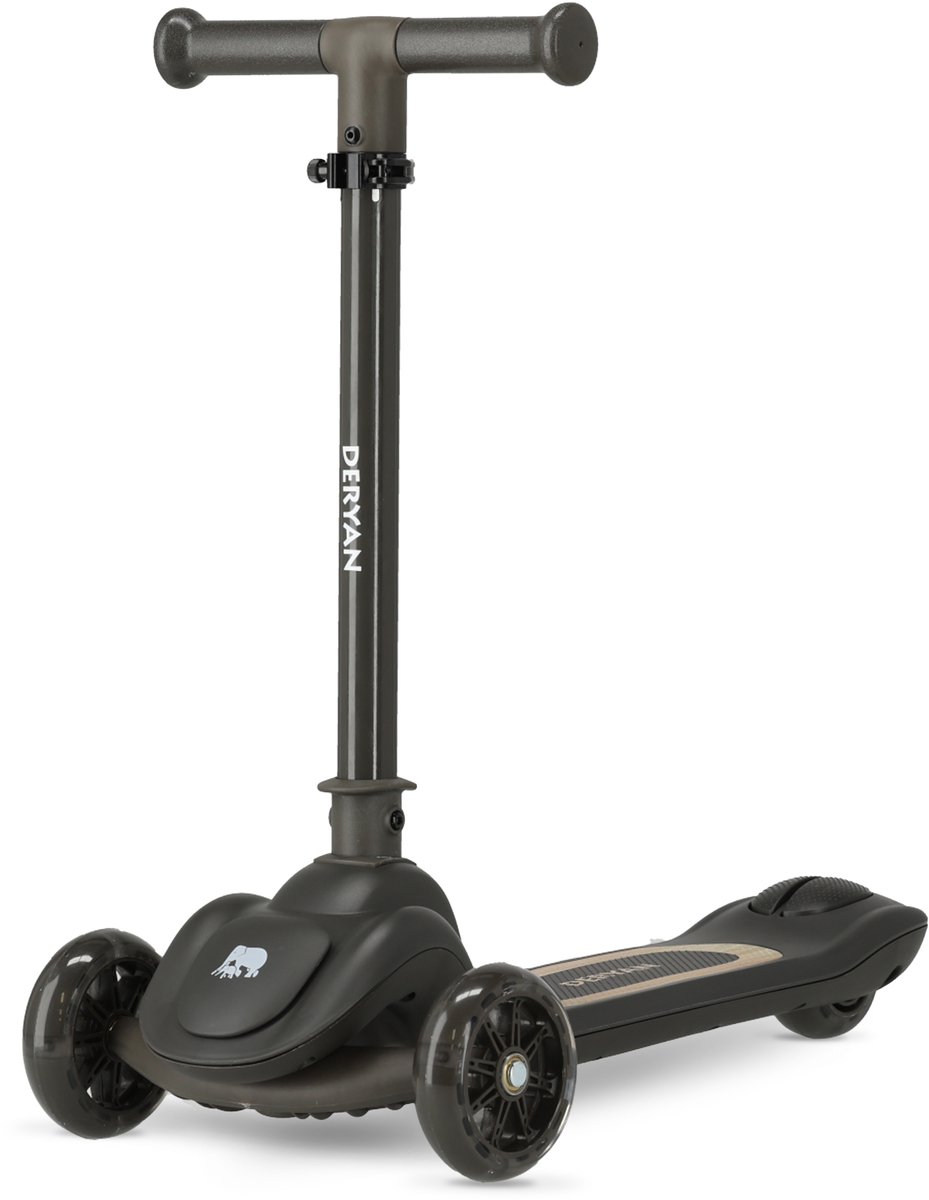 Deryan Harvey Luxe Kinderstep - 3 wielen step - Speelgoed kinderen - LED verlichting wielen - Zwart