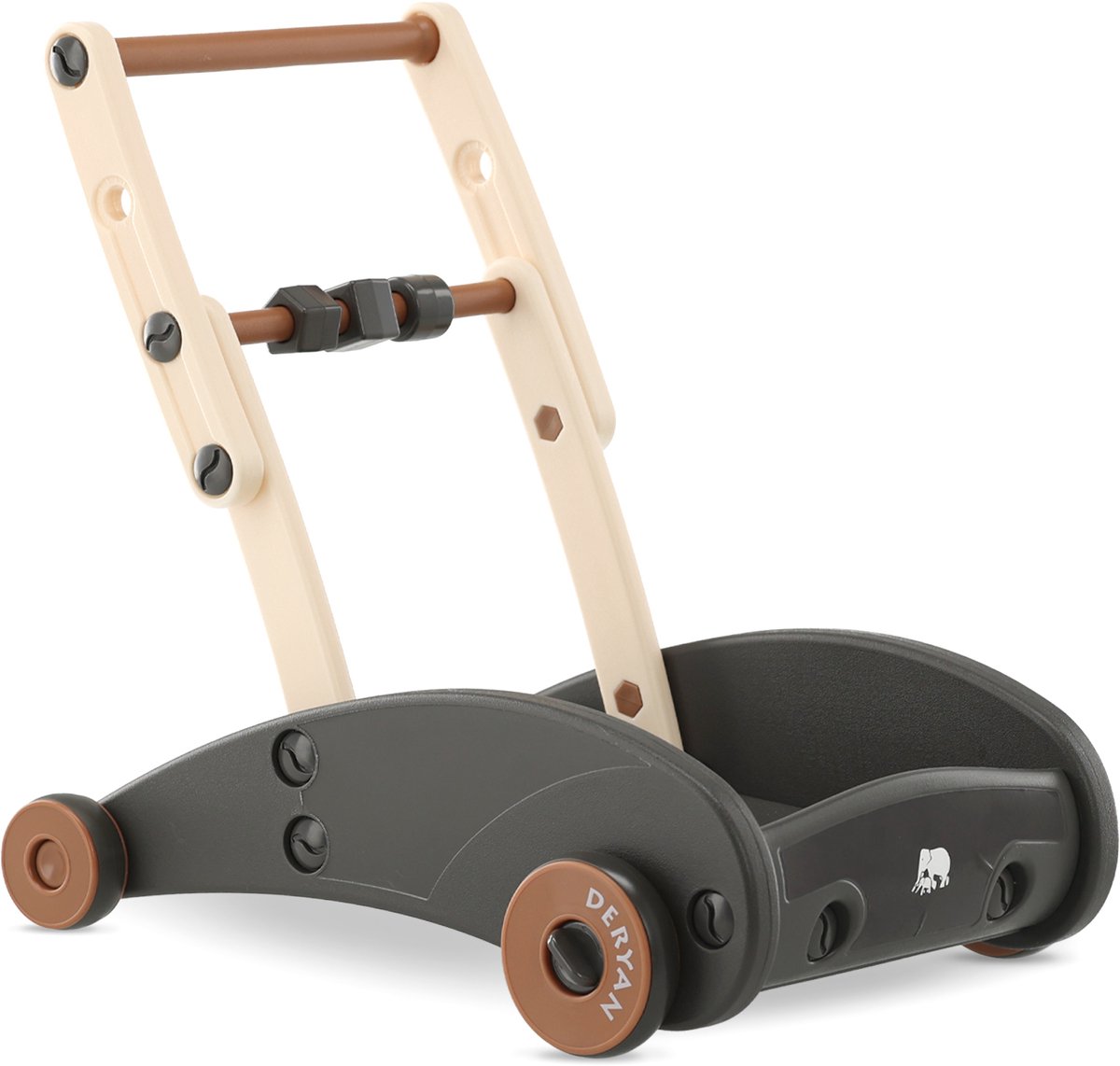 Deryan Mace Luxe Loopwagen - Looprek baby - Zwart/Cream