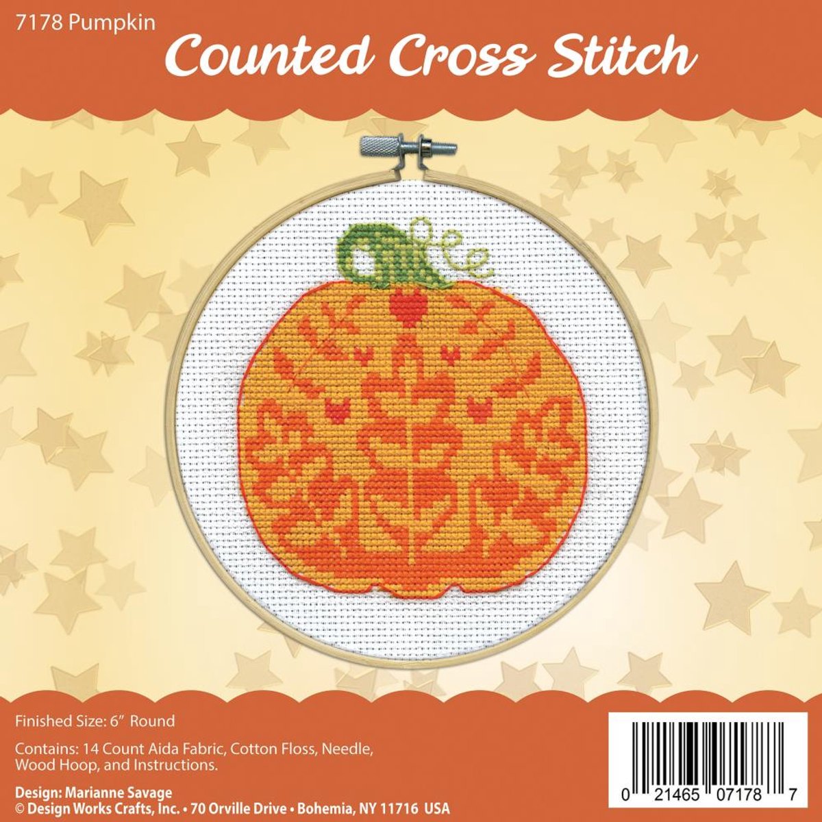 Design Works - borduurpakket Pompen - 7178 pumpkin