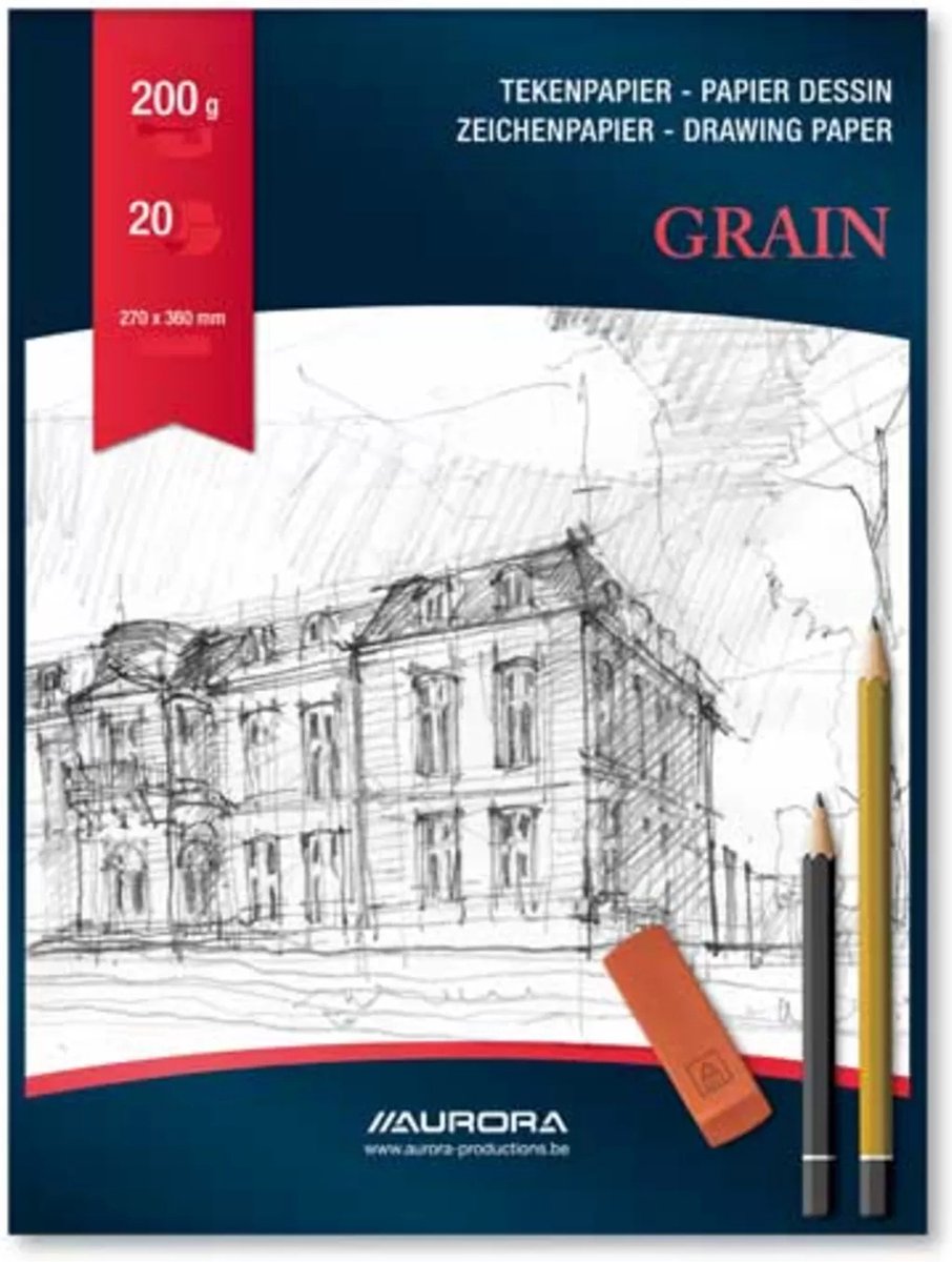 Tekenblok Aurora 27x36m 20v 200gr