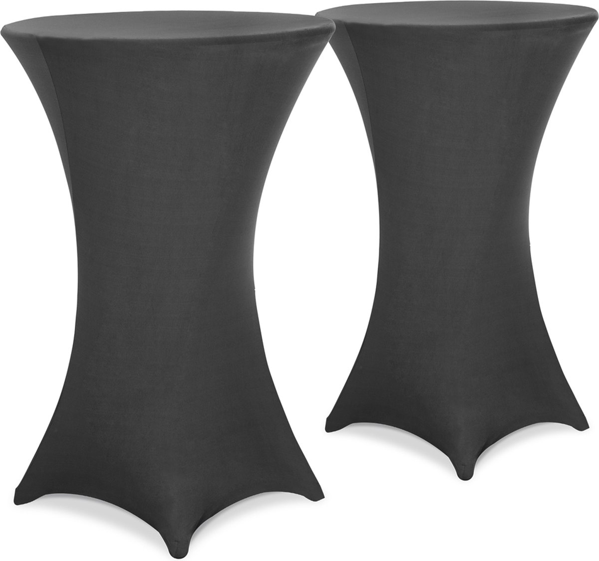   2x   Statafel - Ø70-75cm 30°C Wasbaar – Antraciet