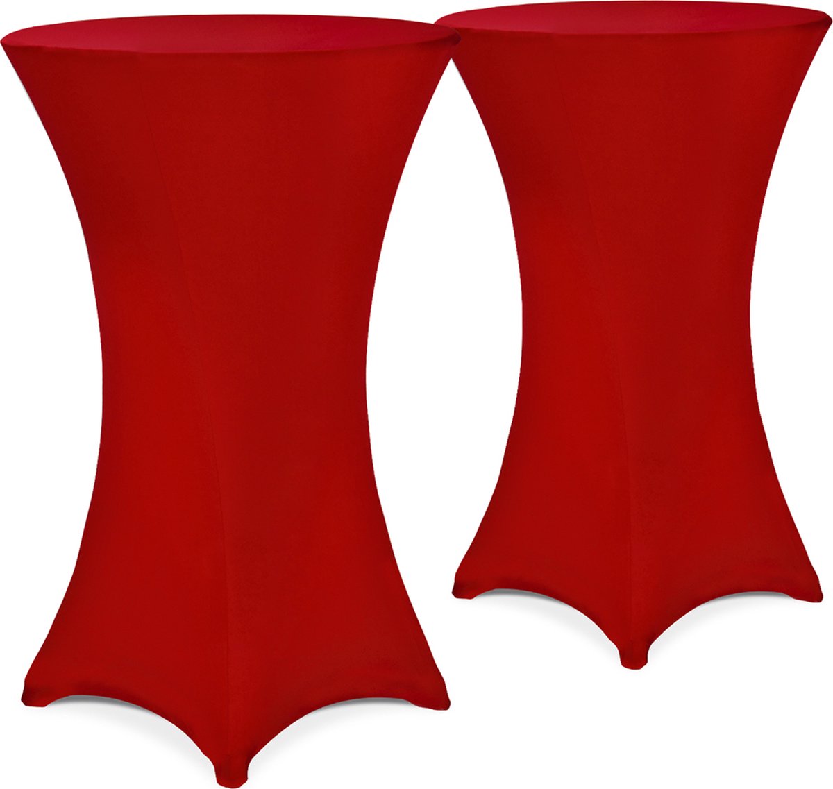   2x   Statafel - Ø80-85cm 30°C Wasbaar – Bordeaux